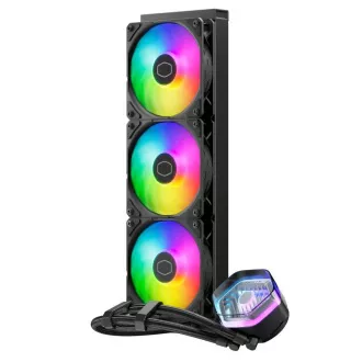 Cooler Master vízhűtő MasterLiquid 360 Atmos ARGB, 3x120mm, LGA1851, AM5, fekete, fekete