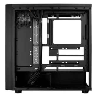 Cooler Master tok MasterBox 600, ATX, átlátszó oldallap, 3x 140mm ARGB ventilátor, 1x 120mm ARGB ventilátor, ARGB hub, Fekete
