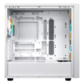 Cooler Master ház MasterBox 600, ATX, átlátszó oldallap, 3x 140mm ARGB ventilátor, 1x 120mm ARGB ventilátor, ARGB hub, fehér