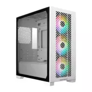 Cooler Master tok Elite 301, mATX, átlátszó oldallap, 3x 120mm ARGB ventilátor, fehér