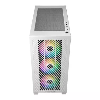 Cooler Master tok Elite 301, mATX, átlátszó oldallap, 3x 120mm ARGB ventilátor, fehér