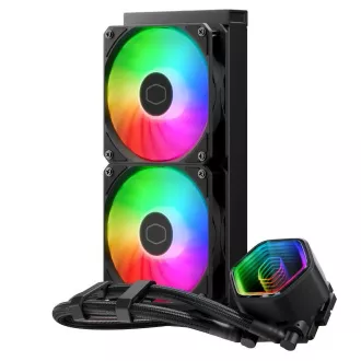 Cooler Master vízhűtő MasterLiquid 240 Core II, 2x120mm, LGA1851, AM5, fekete, fekete