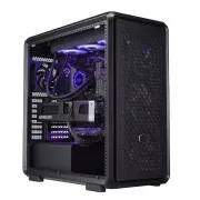 Cooler Master tok MasterFrame 600 Black, átlátszó oldallap, ATX, 3x 140mm ventilátor, 1x 120mm ventilátor, Fekete