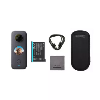 Insta360 ONE X2 kültéri akciókamera, vízálló, két 360°-os objektív, 30 fps, hangvezérlés