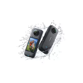 Insta360 X4 akciókamera, 8K/30 fps, 4K/max. 100 fps, 6 tengelyes giroszkóp, 360°-os nézet, aktív HDR, vízálló