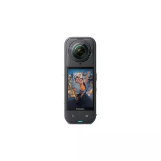 Insta360 X5 akciókamera, 8K 360° videó, tripla AI chip, vízálló 15 m-ig, 6 tengelyes stabilizálás, 2400 mAh akkumulátor
