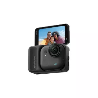 Insta360 GO Ultra miniatűr akciókamera, 4K Ultra HD, 60fps, mágneses rögzítő rendszer, fekete színű