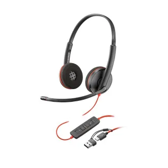 Poly Blackwire 3220 fejhallgató, USB-C/A adapter, sztereó (ömlesztve) Poly Blackwire 3220 fejhallgató, USB-C/A adapter, sztereó (ömlesztve)