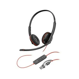 Poly Blackwire 3220 fejhallgató, USB-C/A adapter, sztereó (ömlesztve) Poly Blackwire 3220 fejhallgató, USB-C/A adapter, sztereó (ömlesztve)