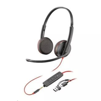 Poly Blackwire 3225 fejhallgató, 3,5 mm-es jack USB-C/A adapter, sztereó (ömlesztve) Poly Blackwire 3225 fejhallgató, 3,5 mm-es jack USB-C/A adapter, sztereó (ömlesztve)