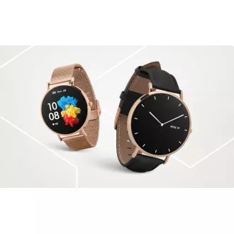 Garett Smartwatch Verona arany, fekete szíjjal - Használt