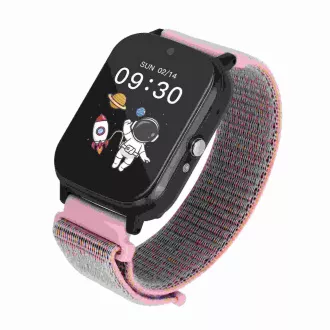 Garett Smartwatch Kids Tech 4G rózsaszín tépőzáras okosóra