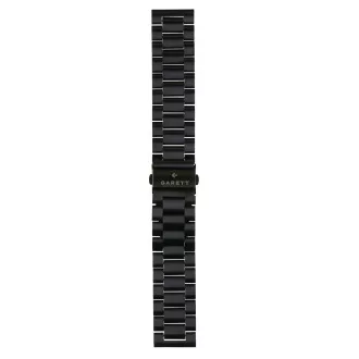 Garett univerzális szíj 22 mm, fekete fém, tömör típus