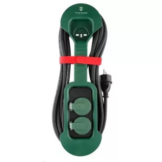 Viking hálózati hosszabbító R280, 2x AC 230V, IP44, hossza 8 m