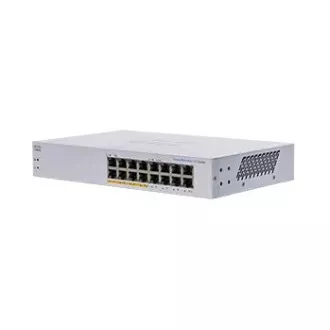 Cisco CBS110-16PP switch (16xGbE, 8xPoE , 64W, ventilátor nélküli) - REFRESH