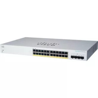 Cisco CBS220-24FP-4X switch (24xGbE, 4xSFP , 24xPoE , 382W) - REFRESH