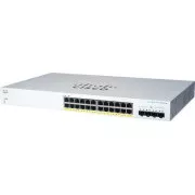 Cisco CBS220-24P-4X switch (24xGbE, 4xSFP , 24xPoE , 195W) - REFRESH