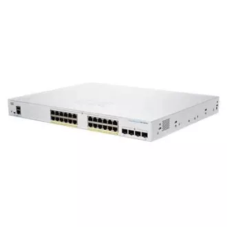 Cisco switch CBS250-24FP-4X (24xGbE, 4xSFP , 24xPoE , 370W) - REFRESH