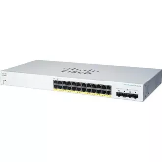 Cisco CBS220-24FP-4G switch (24xGbE, 4xSFP, 24xPoE , 382W) - REFRESH