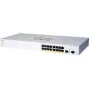 Cisco CBS220-16P-2G switch (16xGbE, 2xSFP, 16xPoE , 130W, ventilátor nélküli) - REFRESH