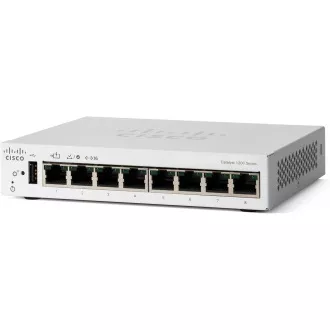 Cisco Catalyst C1200-8T-D switch (8xGbE, 1xPoE-in, ventilátor nélküli)