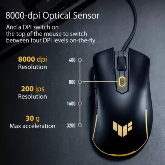 ASUS egér TUF GAMING M3 GEN II (P309), vezetékes, fekete ASUS egér TUF GAMING M3 GEN II (P309), vezetékes, fekete