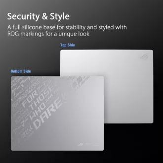 ASUS egérpad ROG Moonstone ACE (méret L / fehér), üveg