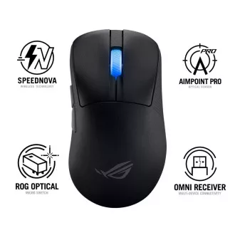 ASUS egér ROG Keris II Ace, vezeték nélküli játék egér, fekete