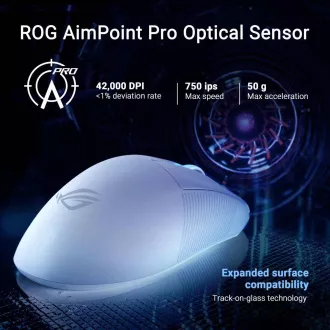 ASUS egér ROG Keris II Ace, vezeték nélküli játék egér, fekete