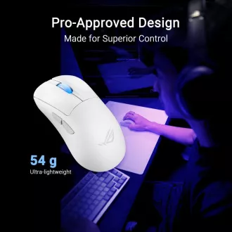 ASUS egér ROG Keris II Ace, vezeték nélküli játék egér, fehér
