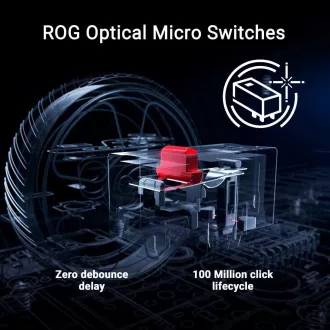 ASUS egér ROG Keris II Ace, vezeték nélküli játék egér, fehér