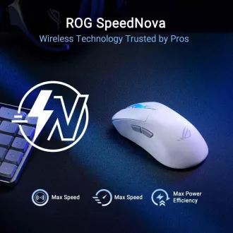 ASUS egér ROG Keris II Ace, vezeték nélküli játék egér, fehér