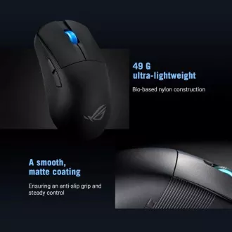 ASUS Gaming egér ROG Harpe Ace Mini, vezeték nélküli BT, RF 2.4GHz, fekete