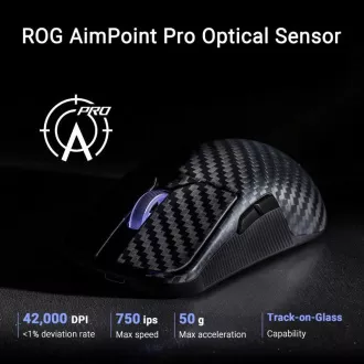 ASUS Gaming egér ROG Harpe Ace Extreme, vezeték nélküli BT, RF 2.4GHz, fekete