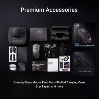 ASUS Gaming egér ROG Harpe Ace Extreme, vezeték nélküli BT, RF 2.4GHz, fekete
