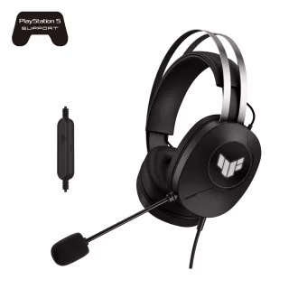 ASUS Headset TUF Gaming H1 GEN II, Vezetékes játék headset, Fekete