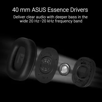 ASUS Headset TUF Gaming H1 GEN II, Vezetékes játék headset, Fekete