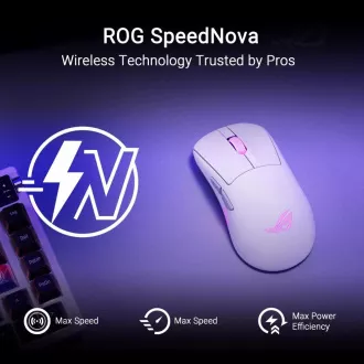 ASUS egér ROG Keris II Origin, vezeték nélküli játék egér, fehér