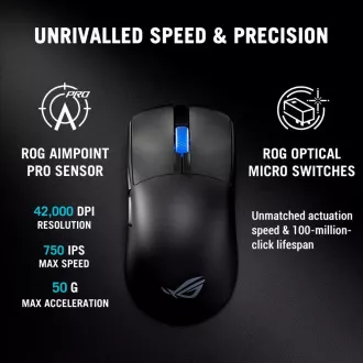 ASUS Gaming egér ROG Harpe II Ace, vezeték nélküli, fekete
