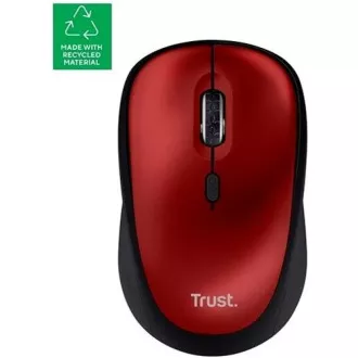 TRUST Yvi  vezeték nélküli egér Eco Red, piros, piros
