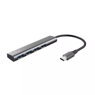 TRUST Halyx alumínium USB-C 4 portos USB-A 3.2 Gen1 hubhoz