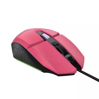TRUST egér GXT 109P FELOX Gaming egér, optikai, USB, rózsaszín, rózsaszín