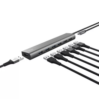 TRUST Hub HALYX, 7 portos USB 3.2 Gen1 hub