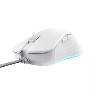 TRUST Gaming egér GXT 924W YBAR  Gaming egér, optikai, USB, fehér