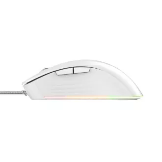 TRUST Gaming egér GXT 924W YBAR  Gaming egér, optikai, USB, fehér