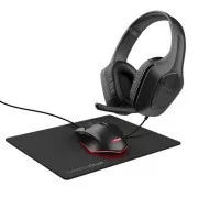 TRUST Headset   egér   egérpad GXT 790 3in1 Gaming Bundle, Fekete