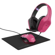 TRUST Headset   egér   egérpad GXT 790 3in1 Gaming csomag, rózsaszín