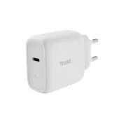 TRUST Charger 45W Maxo, USB-C, fali töltő, 2m USB-C kábel, fehér