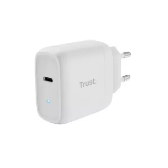 TRUST Charger 45W Maxo, USB-C, fali töltő, 2m USB-C kábel, fehér