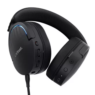 TRUST Gaming Headset GXT 491 FAYZO, Vezeték nélküli, USB, Fekete